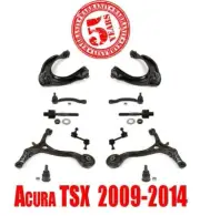 Front Steering Lower & Upper Control Arms Tie Rods Fits Acura TSX 2009-2014
