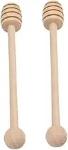 KICHOUSE 2pcs Wooden Honey Dipper Sticks Versatile Stirring Rods for Honey Jam and Syrup Dispenser Pots and Kitchen Use