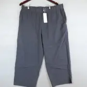 NWT Eileen Fisher Pants Sandwashed Tencel Gray Extra Wide Leg Ankle Size XL New