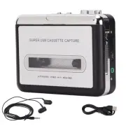Cassette Player Tape to MP3 Converter Stereo 3.5mm Portable USB Tape Music Pl...