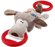GIGWI IRON GRIP PLUSH TPR TUG DOG