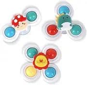 OLIGEI 3PCS Suction Cup Spinner Toys for 1 2 Year Old Boys Spinning Toys Baby Toys 12-18 Months Sensory Toys for Toddlers 1-3 Easter Basket Stuffers Gifts for 1 Year Old Girls