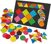 Springboard Pre-Cut Coloured Paper Mega Mosaics - Square, Triangle, and Circle Mosaic Kits for Children - Arts and Crafts for Kids - Assorted Shapes and Colours - Pack of 2000