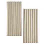 2X Blockout Curtains Blackout Window Curtain Eyelet Bedroom 300 x 230 cm Beige