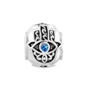 Hamsa Hand Charm 925 Sterling Silver Charm for Bracelet Necklace