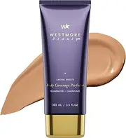 Westmore Beauty Body Coverage Perfector 3.5 Oz (Natural Radiance) - Leg and Body Makeup, Tattoo Cover Up, Waterproof and Sweat Proof