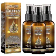 3pcs Biotin Hair Growth Spray Anti Hair Loss Fast Regrowth Scalp Treatment Hair Care Serum---Code12712