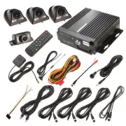 4Ch Vehicle Car 3G Wifi Mobile DVR Video Recorder SD +4 CCD Camera +IR Remote