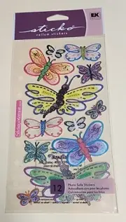 Butterflies Stickers Brand New Package Unopened sticko vellum scrapbook summer
