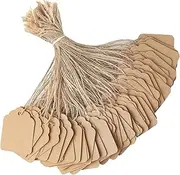 Price Tags with String Attached - Cuttte 500PCS Kraft Paper Hang Tags for Labeling Gifts Bags Clothes Jewelry Retail Garage/Yard Sale for Pricing 1.4x1.8inch