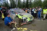 Jari Matti Latvala struck a stone on stage 3 and ended his chances- 2008 Photo 2