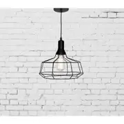 Wired Cage Pendant Light Black in Small, Medium or Large