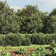 Wire Mesh Fence Anthracite 1.6x25 m Galvanised Steel,Fence Panels 36.4KG-154236