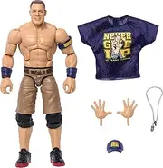 Mattel WWE Elite Action Figure & Accessories, Greatest Hits 2025 Series, 6-inch Collectible John Cena with 25 Articulation Points & Swappable Hands