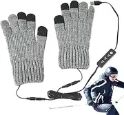 [Generic] Electric Gloves - Heated Warmer USB Plug-in Touchscreen Gloves,Windproof Cold Weather Gloves 3 Temperature Settings, Heated Typing Gloves for Women, Kids, Hunting, Camping