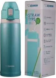 Zojirushi SD-CS50-GM Direct Drinking Water Bottle, Straw Bottle, 0.52L, Mint