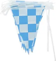 KICHOUSE Race Car Flag Party Favors Small Checkered Flags Sticks Decorative Party Supplies Polyester Fabric