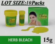 10 x Olivia Herb Bleach Herbal Skin Creme Cream Bleach 15g WHOLESALE RATE