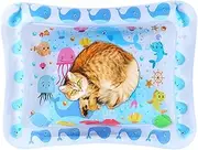 Pet Water Bed | Foldable Cat Water Play Mat | Inflatable Crawling Pad Thickened Pet Supply for Sleeping All Age Hot Weather Indoor Outdoor Travel Family Living Room Bedroom