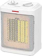 AROVEC 1800W Ceramic Space Heater, Fast & Quiet Heat, Fan, 3 Modes, Over Heating & Tip Over Protection, Mini Electric, Portable with Handle- Ideal for Office Room Desktop Home