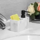 2 in 1 Hand Soap Dispenser Soap Dispenser Pump Bottle Sponge Holder Toilet