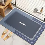 Bath Mat Rugs Bathroom Rug Non Slip Bath Rugs Quick Dry Absorbent Bath Mats for Bathroom Floor (Blue, 40 x 60 cm)