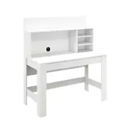 Costway 120cm Computer Desk w/Bookshelf Home Office Writing Study Table