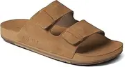 [REEF] Ojai Two Bar Women's Fashion Slide Sandal, Premium Leather, Soft Cushion Footbed