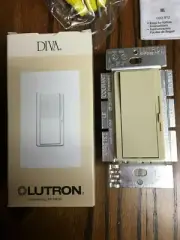 Lutron Diva Dimmer for Incandescent & Halogen, 600 Watt Single Pole, Ivory