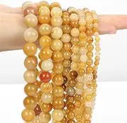 [Hamthuit] Natural Stone Beads Jades Chalcedony Agates Loose Spacer Beads for Jewelry Making DIY Bracelets Old Jade 8mm- 45pcs