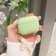 Flower Pendant AirPods / Pro Earphone Case Skin With Flower Pendant - Earphone Case Skin - Green - Airpods1/2
