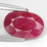1.43 Ct. Marveluos Top Hot Purplish Red Ruby Unheated Gem WITH GLC CERTIFY
