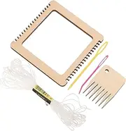EXAOMBLE Wooden Weaving Kit 1 Set DIY Knitting Machine Stitching Tool Easy to Assemble Store