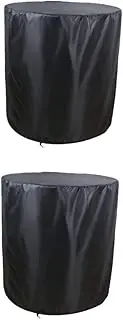 2pcs Oxford Cloth Cooler Table Cover for Outdoor Dining Waterproof Round Table Protector Small