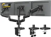 Triple Monitor Mount, Three Monitor Desk Mount for Max 27 Inch Computer Screens,