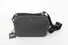 DKNY TUTU DOUBLE ZIP CAMERA CROSSBODY BAG BLACK W STRAP NWT