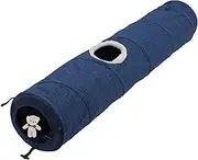 Vriusi Foldable Dog Tunnel, Pet Tunnels, Flange Dog Agility Tunnels, Interactive Dog Tube Folding Cat Indoor Tunnel, Small Animal Exercise Habitat Decor, All-season Pet Furniture for Balcony