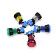 1pc round lit illuminated arcade video game push button switch LED light la^G CR