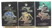 1997 Original Set of 3 Starship Troopers Movie Enamel Pins- Mint on Cards