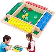 Shut The Box Game Wooden | Wooden Board Table Family Game - 2-4 Players, Addition Training Decision-Making Skills, Fun for Kids Family Classroom Home Party
