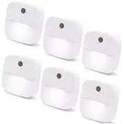 6 Pack Night Light Plug in LED Nightlights with Smart Dusk to Dawn White