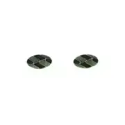 Manfredi Jewels Brixton & Gill Green Or Black Enameled Oval Cufflinks