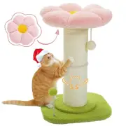PEQULTI Flower Cat Scratching Post, Small Cat Tree, Tall Cat Scratcher for In...