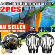 2pcs Gutter Downpipe Pipe Filter Dirt Guard Leaf and Debris Protection Cover 6J