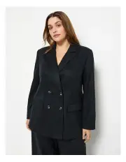 [Commonry] Linen Double Breasted Blazer in Black