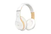 Bluetooth Headphones Over Ear HiFi Stereo Sound Wireless Headphones for Travel Work Cellphone-White