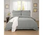 1000TC Tailored Quilt/Doona/Duvet Cover Set (Super King Size Bed) - Grey