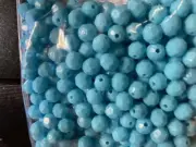 STEELHEAD, TROUT OR SALMON BLUE FACETED 60 CT PACK 8 MM BEADS