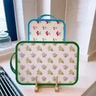 Floral Cherry Pattern Kitchen Chopping Block Chopping Board Storage Tray