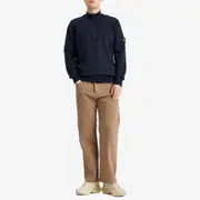 Stone Island Organic Soft Cotton Half Zip Knit